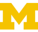 Yellow M for Michigan logo for teams